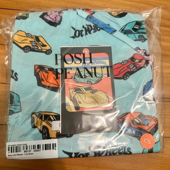 Posh Peanut Retro Hot Wheels Crib Sheet - Picture 1 of 1